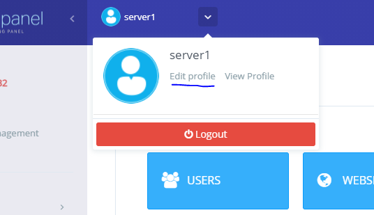 cyberpanel on centos7 edit profile