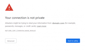 Your connection is not private error that u get when accessing Cyberpanel with your IP address at port8090