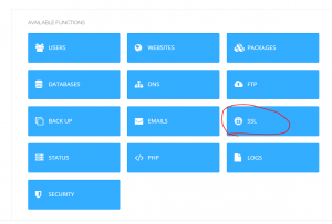 Cyberpanel main page
click on SSL tab